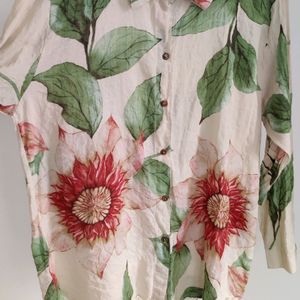 Flowy Floral Print Summer Shirt