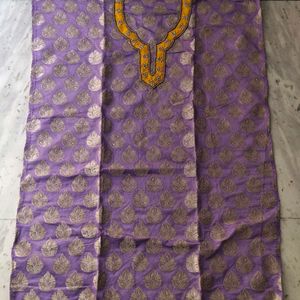 2 Light Purple Kurta Front Fabric