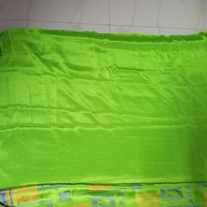 Parrot Green Butter Silk Saree