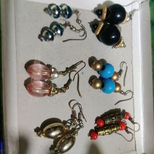 Fashion Handmade Beads Earrings Pack Of 5