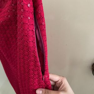 Sleeveless Beautiful Red Kurti