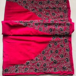 Unused Maroon Saree