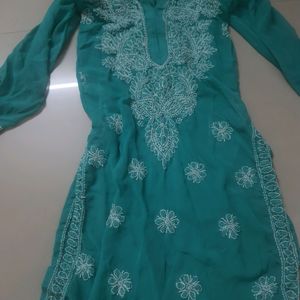 Chikankari embroidered Kurta| Lucknow | Georgette