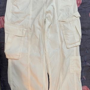 HM White Cargo Pants