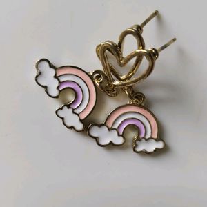 Pastel Rainbow Studed Earrings