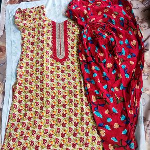 Women Patiyala Suit Of Cotton Fabric