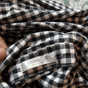 Long checked shirt