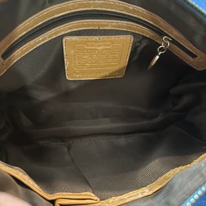 Authentic Coach Monogram Denim Bag