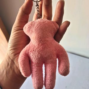 Pink Cute Monster Keychain