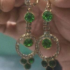 Beautiful Light Green Stone Earrings