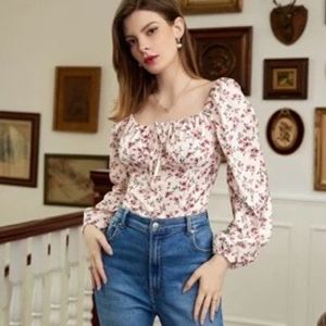 Urbanic Elegant Floral Print Top