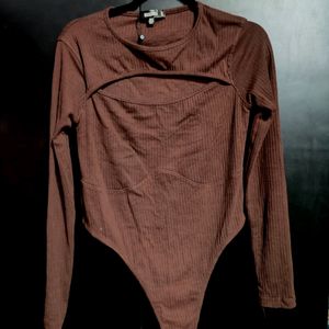 Misguided Brown Bodysuit