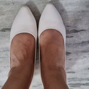 Metro White Heels