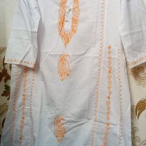 Thread Work Cotton Kurti