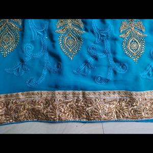 Beautiful Saree Embroidery Work Sare With Blouse