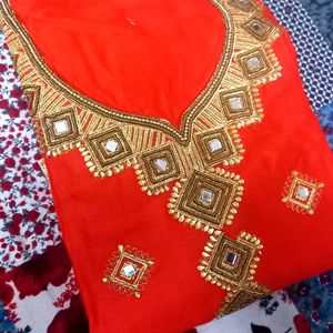 Unstitch Cotton With Bottom Dupatta Set