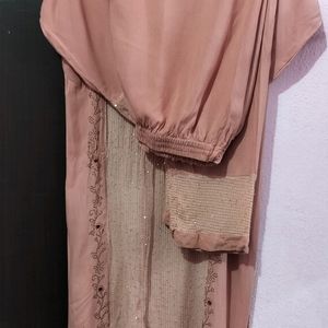 Peach Kurti Set