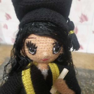 Handmade Crochet Graduation Doll