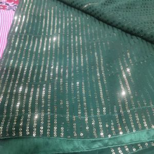 Brand New Adeshwar Double Sequence Saree ...