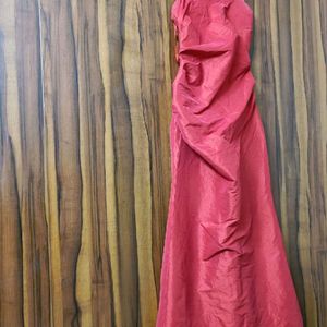 Red One Sided Gown