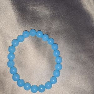 Plastic Blue Bead Bracelet