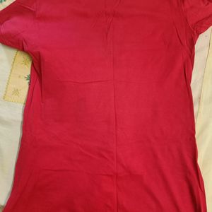 Long Red Tshirt For Women