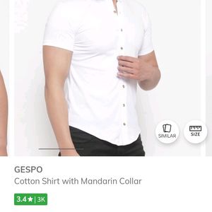 New Mandarin Collar Pure Cotton Shirt