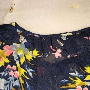 Floral Net/ Mesh Shirt-top