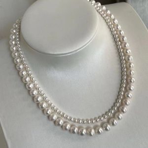 Handmade White Pearl Necklace And Bracelet