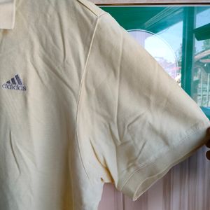 Adidas Light Yellow Polo T-Shirt