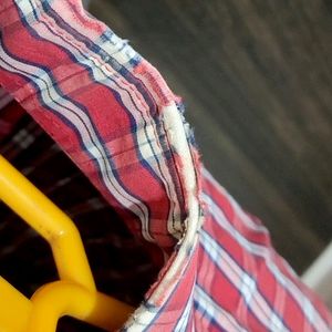 Men XL Red Checked Shirt