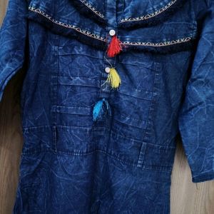 Denim Kurta