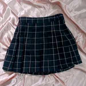 High Waist Pleated Mini Skirt