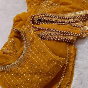 Beautiful Mustard Sharara Suit Set