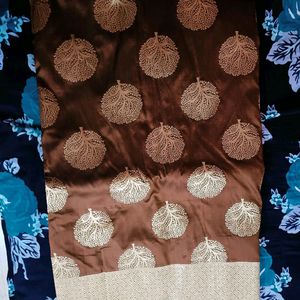 New Brown Silk Pattu Saree