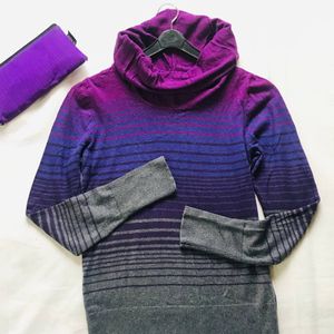 Women’s Purple Turtleneck Top