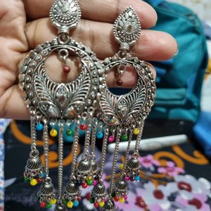 Oxidised Jhumka Earring