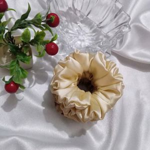 Satin Nude Color Scrunchies