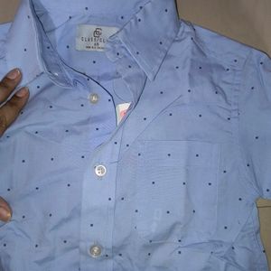 Light Blue Printed Shirt