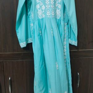 Beautiful Nayra Cut Chikankari Kurta Set