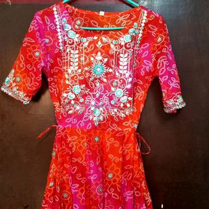 Cotton Ethnic gown with the biggest Gheras