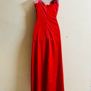 Princess Look Designer Red Long Gown