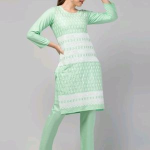 Chikan Kari Kurta For Girls