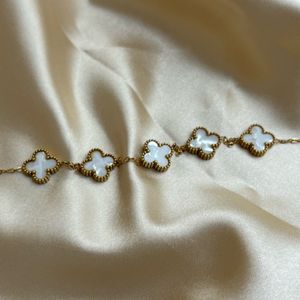 White Clover Bracelet Anti Tarnish