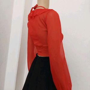 Red Mesh Top (XS/S)