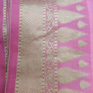 Cotton Saree Pink