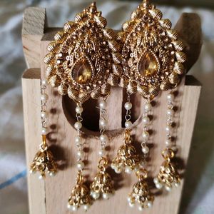 Beautiful Golden 💖 Colour Earrings 😍