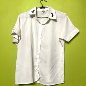 White Cotton New Shirt Women