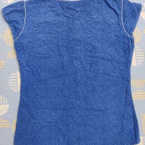 Cotton Chikankari Embroidered Top