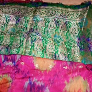 Pink Banarasi Silk Saree